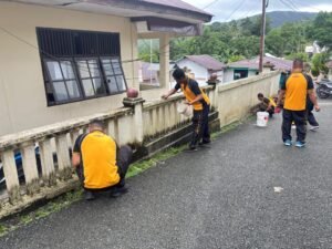 Sambut HUT Bhayangkara, Polres Malra Gelar Aksi Bersih Mako dan Olahraga Bersama Kodim 1503 Tual